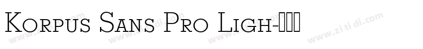 Korpus Sans Pro Ligh字体转换